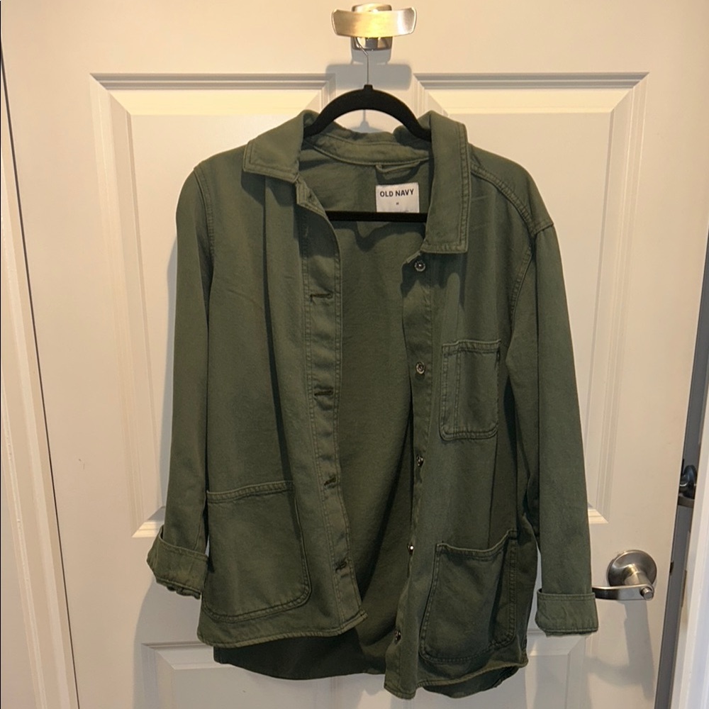 Old Navy Olive Green Button-Up Jacket